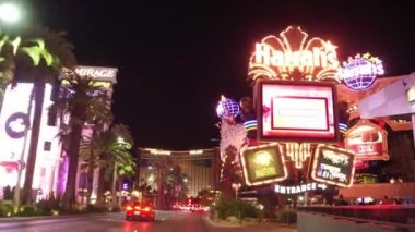 Harrahs Hotel and Casino Las Vegas gece - göster Las Vegas Boulevard - Las Vegas Nevada, 11 Ekim 2017