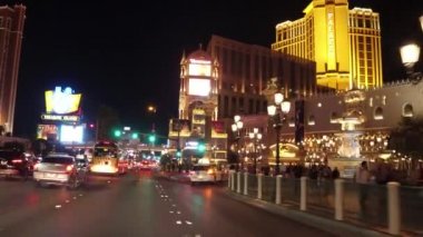 Muhteşem Las Vegas Las Vegas strip üzerinde -, Nevada Las Vegas 11 Ekim 2017 sürüş gece-