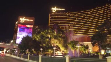 Gece Las Vegas 'ta muhteşem oteller ve kumarhaneler LAS VEGAS-NEVADA, 11 Ekim 2017