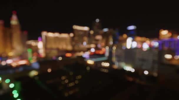 Amazing Las Vegas éjjel - a kaszinók a szalag - LAS VEGAS-NEVADA, Október 11, 2017 — Stock videók