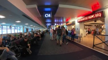 Alaska Airlines in McCarran international airport, Las Vegas,USA. — Stock Video © fmua09 #103054210