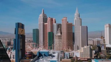 Las Vegas 'ın güzel gökkuşağı New York Oteli ve Kumarhanesi - LAS VEGAS-NEVADA, 11 Ekim 2017