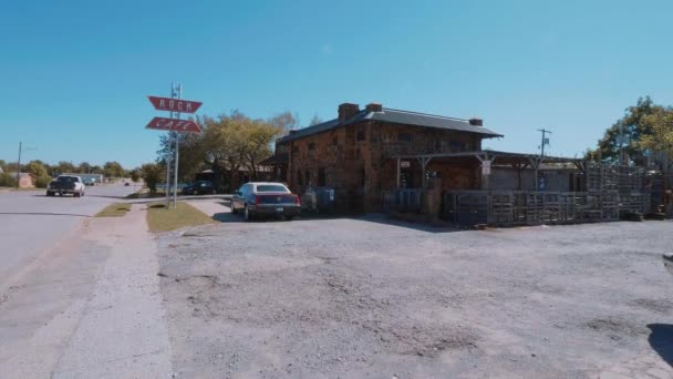 Krásná Rock Cafe na Route 66 v Oklahomě - OKLAHOMA CITY-OKLAHOMA, 21.2017 — Stock video