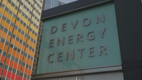 Devon Energiaközpont Oklahoma városban - OKLAHOMA CITY-OKLAHOMA, Október 21. 2017 — Stock videók