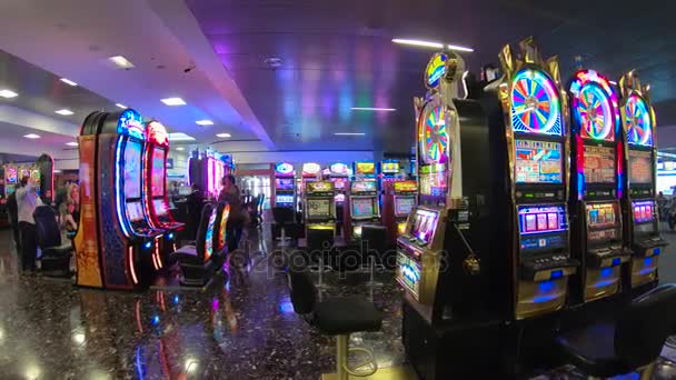 Slot Machines Mccarran International Airport Las Vegas — Stock Video