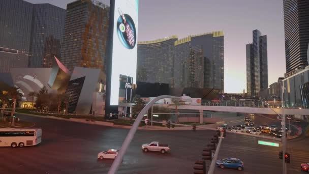 Incroyable strip de Las Vegas en soirée - LAS VEGAS-NEVADA, 11 OCTOBRE 2017 — Video