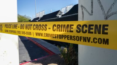 Polis - olay yeri - değil çizgiyi - Las Vegas Nevada - 20 Ekim 2017