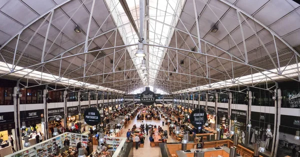 Time Out Market Hall Lisboa Também Chamado Mercado Ribeira Lisboa — Fotografia de Stock