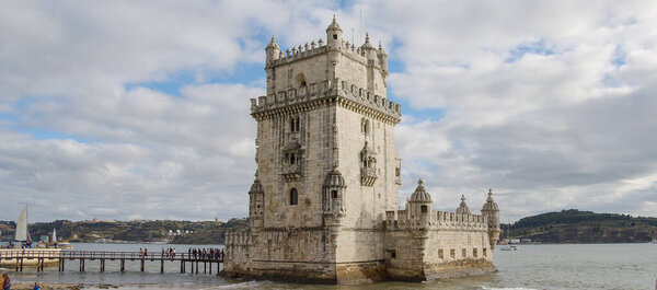 Famous Belem Tower in Lisbon