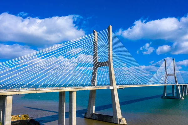 Lisszabon Városnézés Felülről Vasco Gama Híd Lisszabon Portugália 2019 November — Stock Fotó