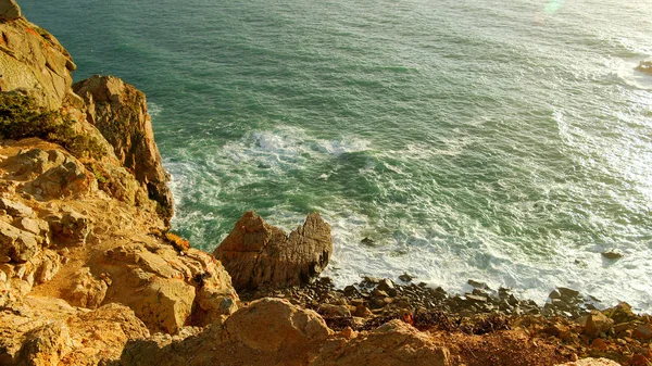 Underbar Plats Portugal Cabo Roca Vid Atlantkusten Solnedgången Fotografi — Stockfoto