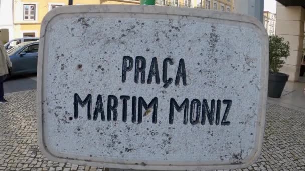 Martim Moniz Square Plate Lisbon Lisbon Portugal November 2019 — ストック動画