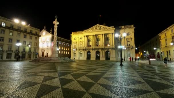 Vida Noturna Histórico Bairro Alfama Lisboa Imagens Intervalo Tempo — Vídeo de Stock