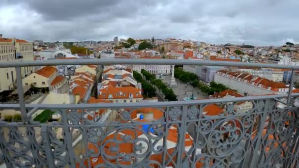 Historische Wijk Alfama Lissabon Beelden Van Drone Vanuit Lucht — Stockvideo