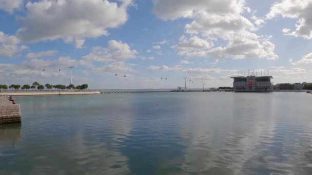 Lizbon 'daki Expo bölgesinde Uluslar Parkı — Stok video