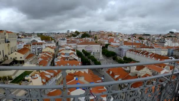 Historischer Alfama Distrikt Von Lisbon Drohnenaufnahmen Aus Der Luft — Stockvideo