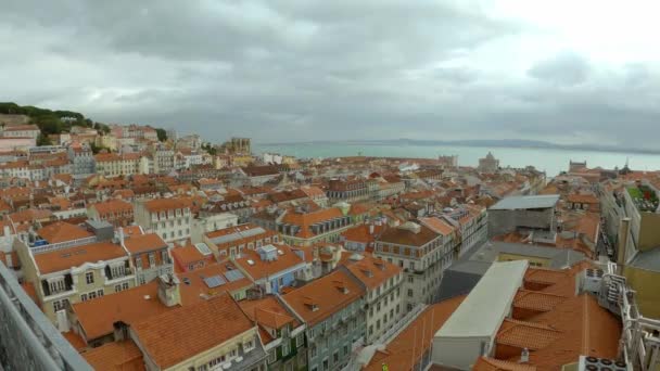 Quartier Historique Alfama Lisbonne Images Aériennes Drones — Video