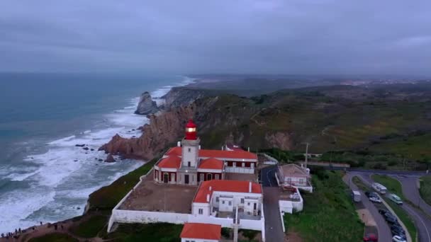 Cabo Roca Avec Phare Est Célèbre Point Repère Portugal — Video