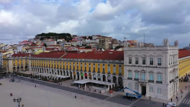 Uitzicht Vanuit Lucht Historische Wijk Alfama Lissabon — Stockvideo