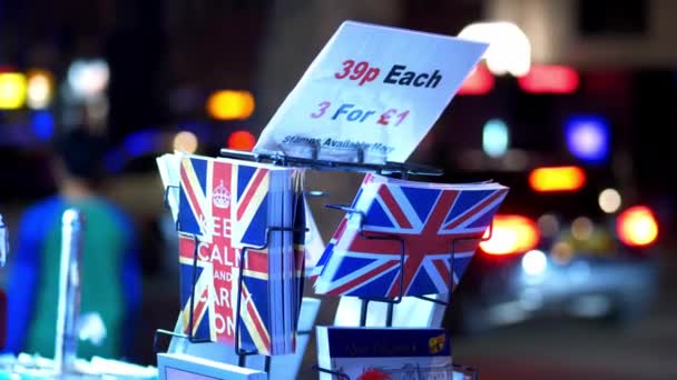 Vykort från London - London, England - 10 december 2019 — Stockvideo