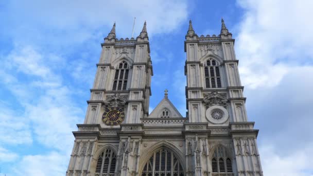 Westminster Abbey w Londynie - Londyn, Anglia - 10 grudnia 2019 — Wideo stockowe