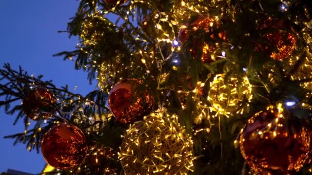 Bellissimo sfondo decorazione di Natale — Video Stock