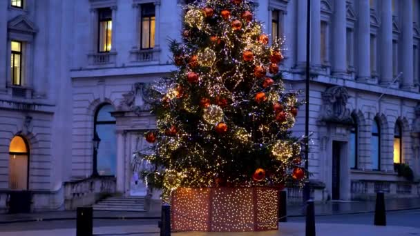 Famoso albero di Natale a Londra - LONDRA, INGHILTERRA - 10 DICEMBRE 2019 — Video Stock