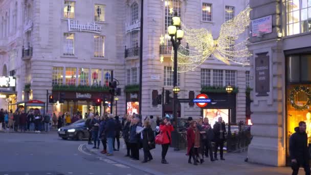 Schönes london zur weihnachtszeit - london, england - 10. dezember 2019 — Stockvideo