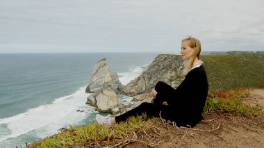 Natural Park of Sintra at Cape Roca in Portugal called Cabo de Roca - travel photography clipart