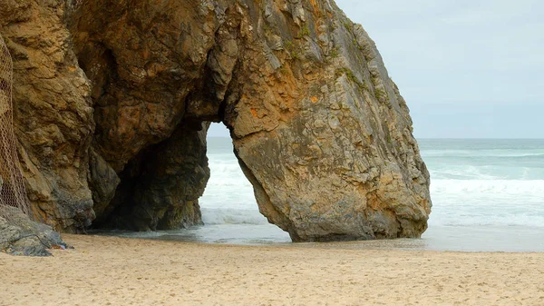 Beautiful Adraga Beach Atlantic Ocean Coast Portugal Travel Photography — Stock Photo, Image