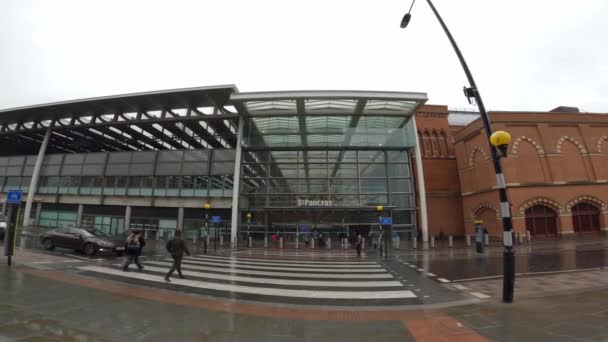 Francis Crick Institute London Pancras Wide Angle Shot London Ηνωμένο — Αρχείο Βίντεο