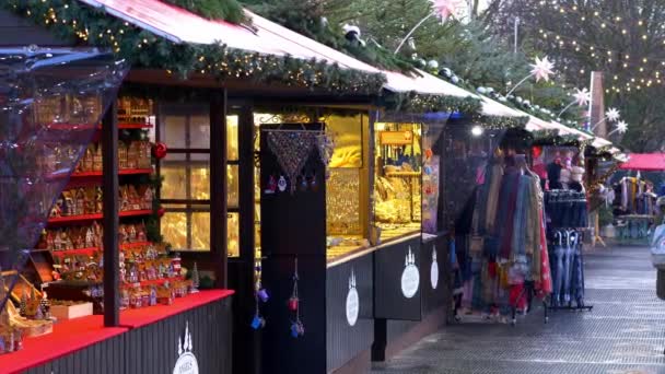 Winter Wonderland Christmas Fair Londynie Hyde Park Londyn Wielka Brytania — Wideo stockowe