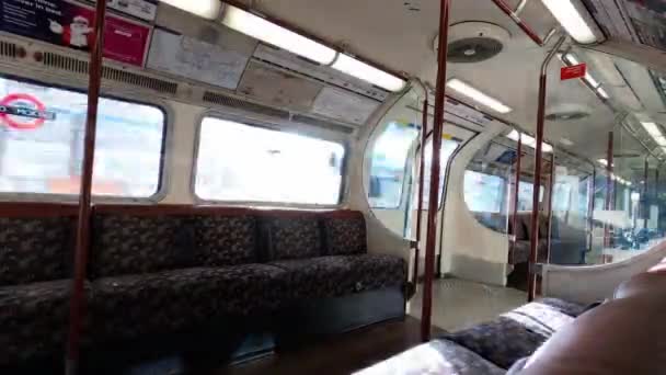 Londra Metro Zaman Çizelgesi Londra Ngiltere Aralık 2019 — Stok video