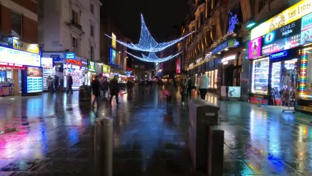 Londres en un día lluvioso - disparo de lapso de tiempo colorido — Vídeos de Stock