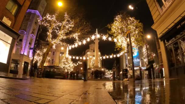 Sete mostradores Londres - noite Timelapse — Vídeo de Stock