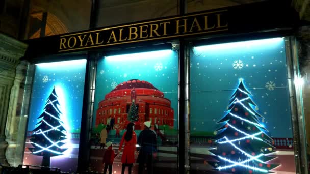 Famous Royal Albert Hall London - Βραδιά - Λονδίνο, Αγγλία - 11 Δεκεμβρίου 2019 — Αρχείο Βίντεο