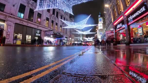 Londres en un día lluvioso - disparo de lapso de tiempo colorido — Vídeos de Stock