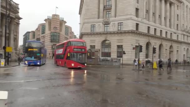 Zeitraffer gedreht in der Stadt london bank district - london, england - 10. Dezember 2019 — Stockvideo