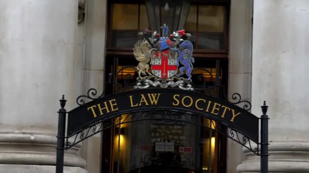 Sociedad de Derecho en Londres - LONDRES, INGLATERRA - 11 DE DICIEMBRE DE 2019 — Vídeo de stock