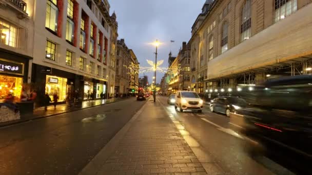 Navidad en Londres - timelapse shot — Vídeo de stock