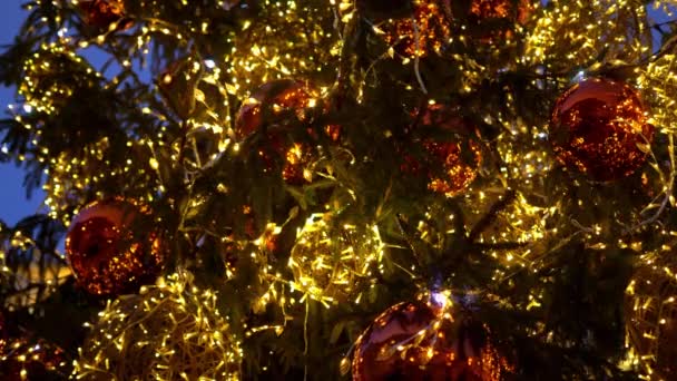 Bellissimo sfondo festivo decorazione di Natale — Video Stock