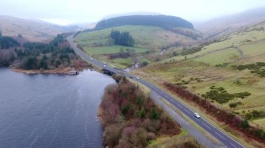 Galler 'deki Brecon Beacons Ulusal Parkı - hava görüntüsü