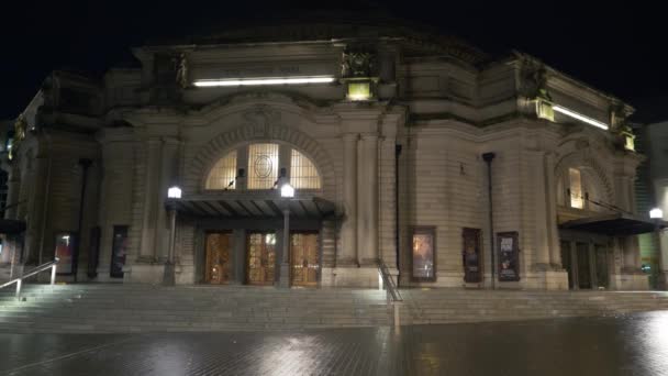 Usher Hall Edinburghu Noci Edinburgh Velká Británie Ledna 2020 — Stock video