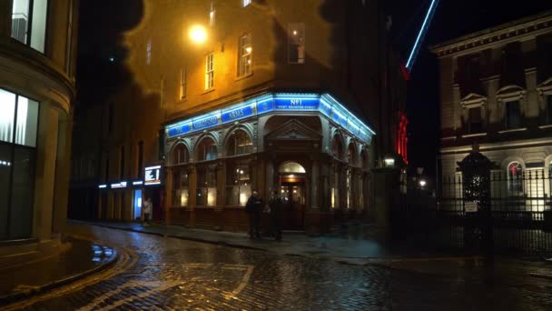 Guildford Arms Pub Edinburgh Night Edinburgh Verenigd Koninkrijk Januari 2020 — Stockvideo