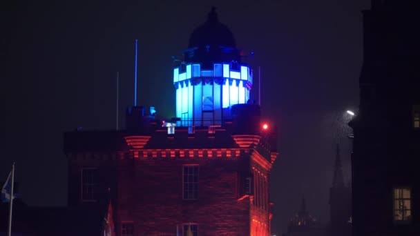 Camera Obscura Edimburgo Noite Edinburgh Reino Unido Janeiro 2020 — Vídeo de Stock