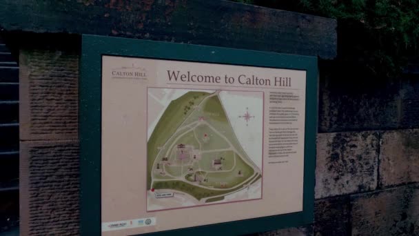 Welcome Calton Hill Edinburgh Edinburgh United Kingdom January 2020 — Stock Video