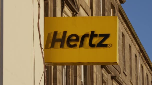 Hertz Car Rental Company Единбург Велика Британія Січня 2020 — стокове відео