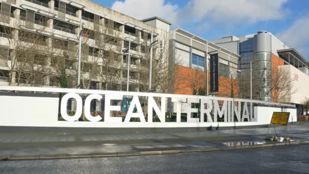 Ocean Terminal Edynburgu Leith Edinburgh Zjednoczone Królestwo Styczeń 2020 — Wideo stockowe