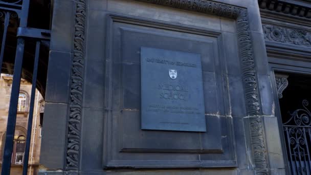 University Edinburgh Medical School Edinburgh Großbritannien Januar 2020 — Stockvideo