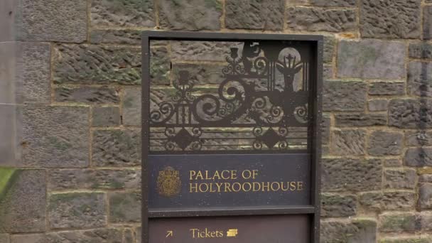 Palácio Holyroodhouse Edimburgo Edinburgh Reino Unido Janeiro 2020 — Vídeo de Stock